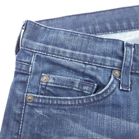 7 For All Mankind Josefina Button Medium Wash Denim Jeans Womens Size 28 Blue - Picture 5 of 9